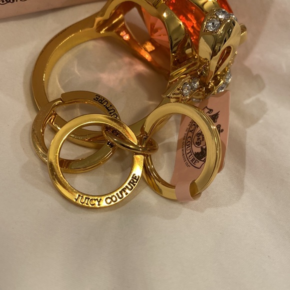 NWT Juicy couture large heart and bow engagement ring keychain - Picture 5 of 10